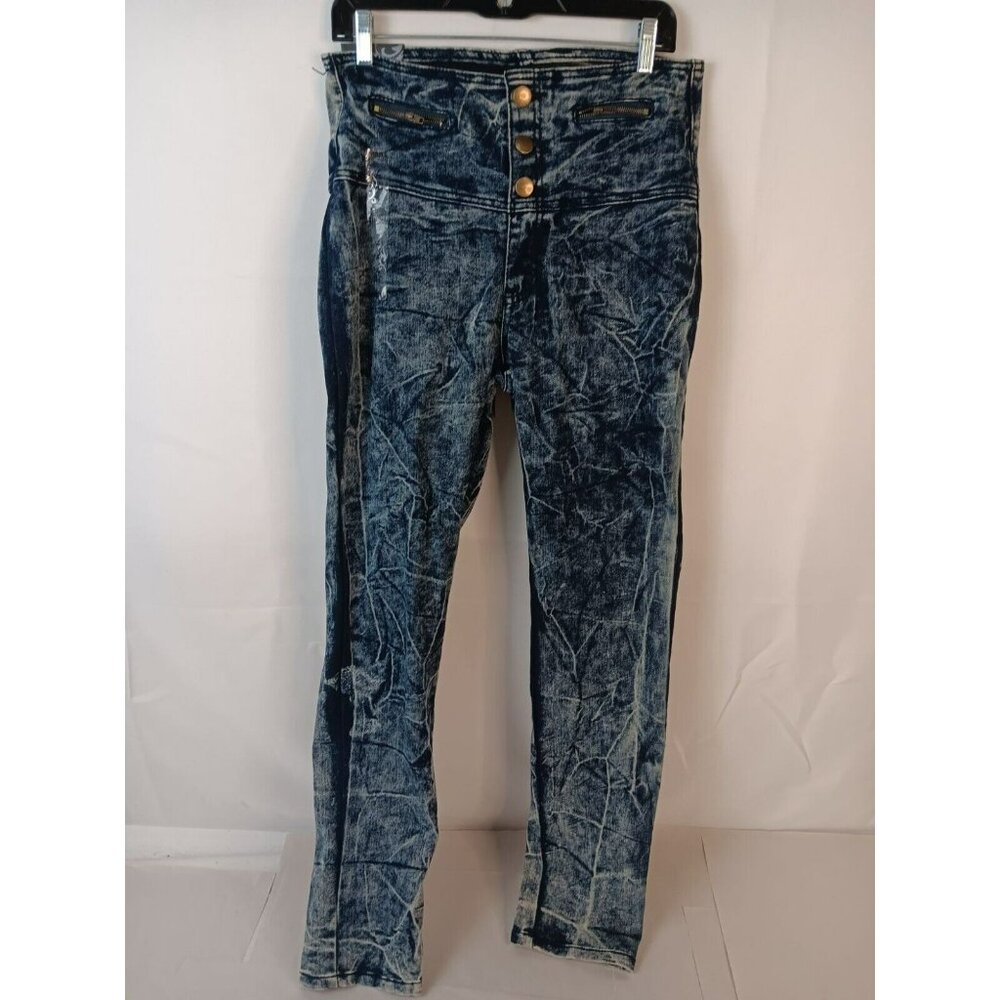 Thrill Womens Blue Stretch Denim High-Waisted Jeans Size L